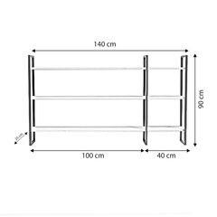 Garderoob Asir, 90x170x30 cm, sinine/pruun цена и информация | Вешалки для одежды | kaup24.ee