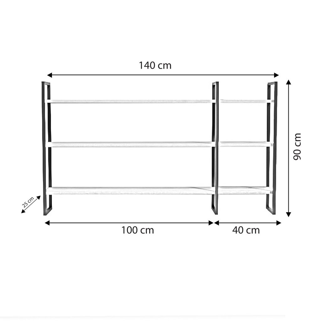 Garderoob Asir, 90x170x30 cm, sinine/pruun hind ja info | Riidestanged ja nagid | kaup24.ee