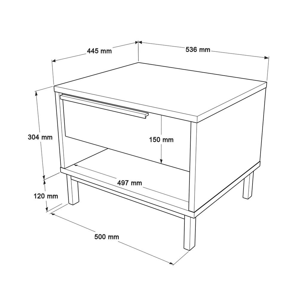 Öökapp Asir, 53,6x42,4x44,5 cm, beež hind ja info | Öökapid | kaup24.ee