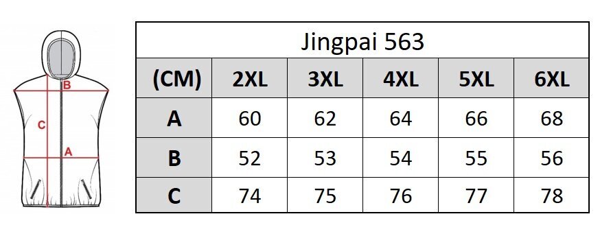 Vest meestele Jingpai 563, must hind ja info | Meeste vestid | kaup24.ee