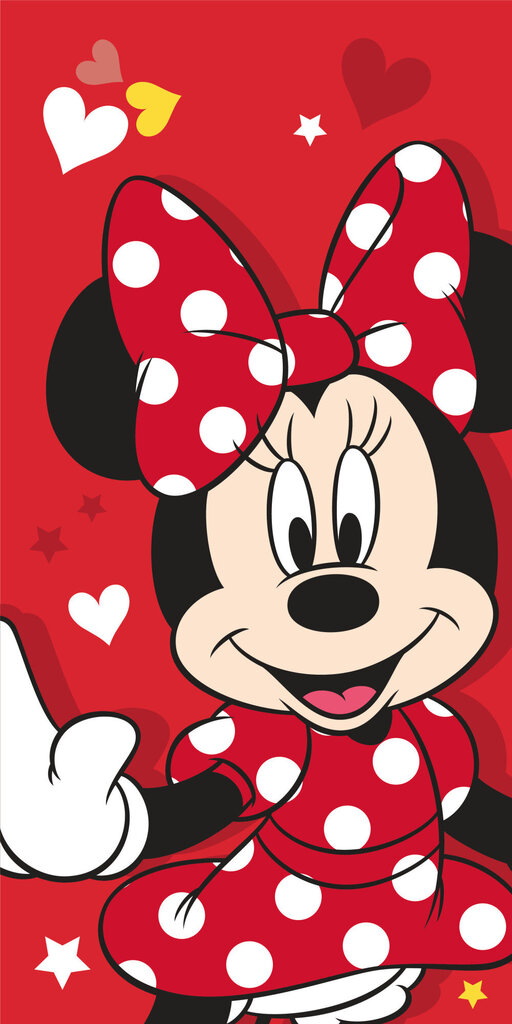 Disney rätik lastele Minnie Red heart, 70x140 cm hind ja info | Rätikud, saunalinad | kaup24.ee