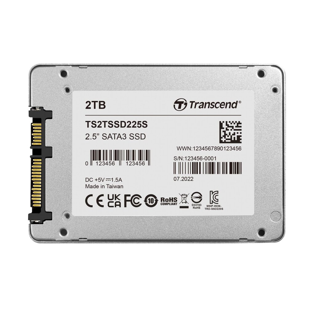 Transcend TS2TSSD225S цена и информация | Sisemised kõvakettad (HDD, SSD, Hybrid) | kaup24.ee