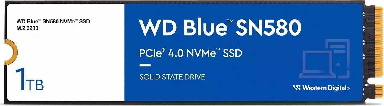 Western Digital Blue SN580 WDS100T3B0E hind ja info | Sisemised kõvakettad (HDD, SSD, Hybrid) | kaup24.ee