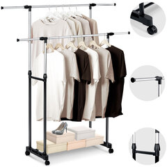 Вешалка для одежды, Massido, черный и серебристый цена и информация | Вешалки для одежды | kaup24.ee