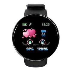 Умные часы D18 Android Ios, черные цена и информация | Смарт-часы (smartwatch) | kaup24.ee