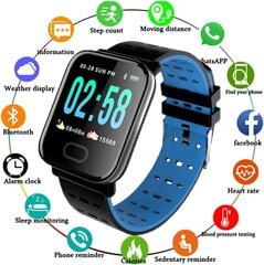 Смарт-часы A6  (синий браслет) цена и информация | Смарт-часы (smartwatch) | kaup24.ee