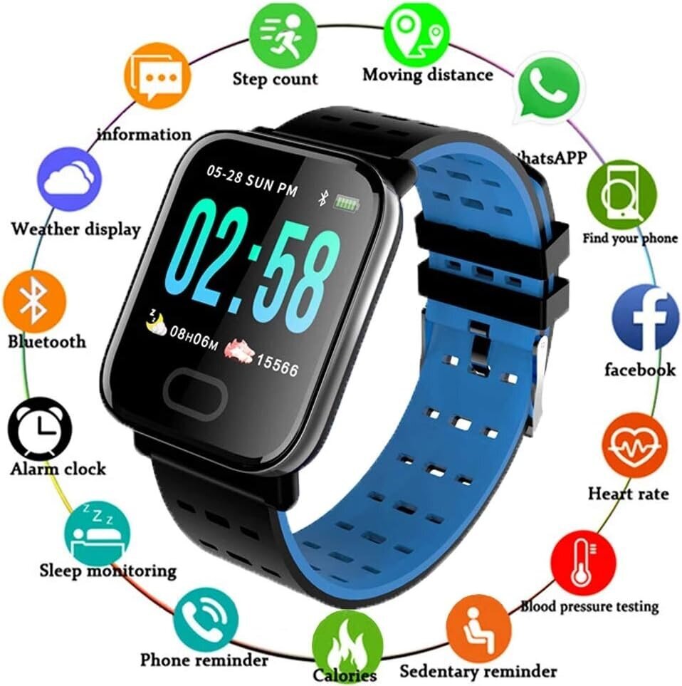 WearFit A6 Blue цена и информация | Nutikellad (smartwatch) | kaup24.ee