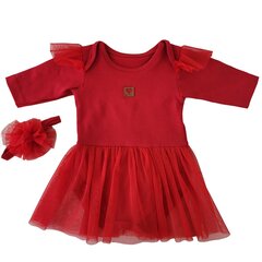 Bodi kleit komplekt tüdrukule peapaelaga цена и информация | Комплекты одежды для новорожденных | kaup24.ee