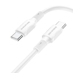 Borofone Cable BX80 Succeed - Type C to Type C - 60W 3A 1 metre white цена и информация | Кабели для телефонов | kaup24.ee