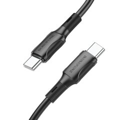 Borofone Cable BX80 Succeed - Type C to Type C - 60W 3A 1 metre black цена и информация | Кабели для телефонов | kaup24.ee