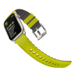 UNIQ pasek Linus Apple Watch Series 1|2|3|4|5|6|7|8|SE|SE2|Ultra 42|44|45|49mm Airosoft Silicone limonkowy|lime green цена и информация | Аксессуары для смарт-часов и браслетов | kaup24.ee