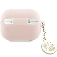 Guess GUAP23DSLGHDP AirPods Pro 2 cover różowy|pink 3D Rubber 4G Diamond Charm цена и информация | Амбушюры | kaup24.ee