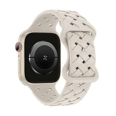 Beline pasek Apple Watch Silicone Woven 38|40|41mm beżowy |starlight box цена и информация | Аксессуары для смарт-часов и браслетов | kaup24.ee