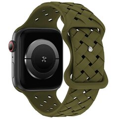 Beline pasek Apple Watch Silicone Woven 42|44|45|49mm oliwkowy |oliver box цена и информация | Аксессуары для смарт-часов и браслетов | kaup24.ee