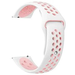 Beline pasek Watch 20mm Sport Silicone biało-różowy  white|pink box цена и информация | Аксессуары для смарт-часов и браслетов | kaup24.ee