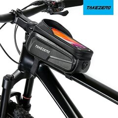 Etui|uchwyt rowerowy TAKEZERO TZ01 sakwa na ramę czarny|black цена и информация | Mobiiltelefonide hoidjad | kaup24.ee