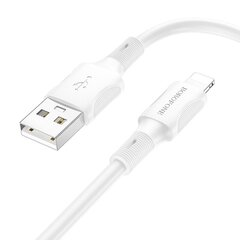 Borofone Cable BX80 Succeed - USB to Lightning - 2,4A 1 metre white цена и информация | Кабели для телефонов | kaup24.ee