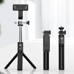 Selfie Stick MINI - with detachable bluetooth remote control and tripod - P20S BLACK цена и информация | Моноподы для селфи («Selfie sticks») | kaup24.ee