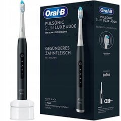 Зубная щетка Braun Oral-B для полости рта Pulsonic Slim Luxe 4000, черная, черная, черная (437246) цена и информация | Электрические зубные щетки | kaup24.ee