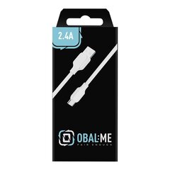 OBAL:ME Simple USB-A|USB-C Cable 1m White цена и информация | Кабели для телефонов | kaup24.ee