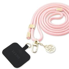 Guess GUOUCNMG4EP Universal CBDY Cord pasek różowy|pink Nylon 4G Metal Charm цена и информация | Mobiiltelefonide hoidjad | kaup24.ee