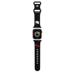 Hello Kitty Pasek HKAWMSCHBLK Apple Watch 38|40|41mm czarny|black strap Silicone Kitty Head цена и информация | Аксессуары для смарт-часов и браслетов | kaup24.ee