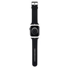 Karl Lagerfeld Pasek KLAWLSLKNK Apple Watch 42|44|45|49mm czarny|black strap 3D Rubber Karl Head цена и информация | Аксессуары для смарт-часов и браслетов | kaup24.ee