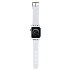 Karl Lagerfeld Pasek KLAWMSLCNH Apple Watch 38|40|41mm biały|white strap 3D Rubber Choupette Heads цена и информация | Аксессуары для смарт-часов и браслетов | kaup24.ee