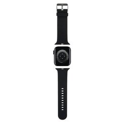 Karl Lagerfeld Pasek KLAWLSLKNK Apple Watch 42|44|45|49mm czarny|black strap 3D Rubber Karl Head цена и информация | Аксессуары для смарт-часов и браслетов | kaup24.ee