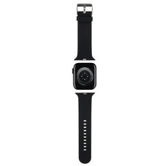 Karl Lagerfeld Pasek KLAWMSLKCNK Apple Watch 38|40|41mm czarny|black strap 3D Rubber Karl&Choupette Heads цена и информация | Аксессуары для смарт-часов и браслетов | kaup24.ee