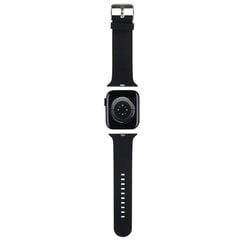 Karl Lagerfeld Pasek KLAWLSLKNK Apple Watch 42|44|45|49mm czarny|black strap 3D Rubber Karl Head цена и информация | Аксессуары для смарт-часов и браслетов | kaup24.ee