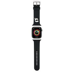 Karl Lagerfeld Pasek KLAWMSLKNK Apple Watch 38|40|41mm czarny|black strap 3D Rubber Karl Head цена и информация | Аксессуары для смарт-часов и браслетов | kaup24.ee