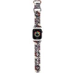 Hello Kitty Pasek HKAWMSDGPTE Apple Watch 38|40|41mm beżowy|beige strap Silicone Tags Graffiti цена и информация | Аксессуары для смарт-часов и браслетов | kaup24.ee