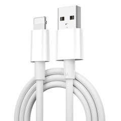 WIWU cable C006 USB - Lightning 1,2 m 2,4A white цена и информация | Кабели для телефонов | kaup24.ee