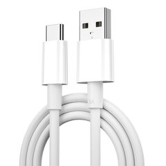 WIWU cable C007 USB - USB-C 1,2 m 5A white цена и информация | Кабели для телефонов | kaup24.ee