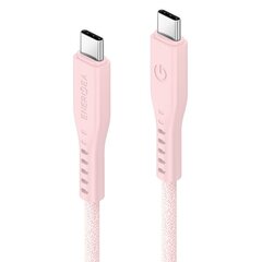 Кабель ENERGEA Flow USB-C - USB-C 1,5 м, розовый 240 Вт 5A PD Fast Charge цена и информация | Кабели для телефонов | kaup24.ee