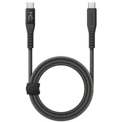 ENERGEA kabel Flow USB-C - USB-C Digital Display 1.5m czarny|black 240W 5A PD Fast Charge цена и информация | Кабели для телефонов | kaup24.ee