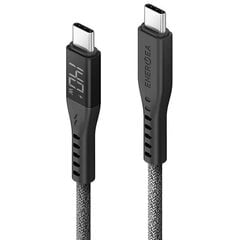 Кабель ENERGEA Flow USB-C - USB-C 1.5 м, blue 240W 5A PD Fast Charge цена и информация | Кабели для телефонов | kaup24.ee