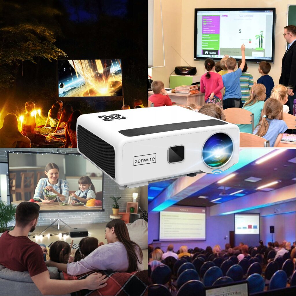 LED-projektor WiFi Android TV FULL HD 4K цена и информация | Projektorid | kaup24.ee