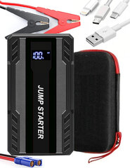 Autode käivitus Mini 12V 800A, taskulamp, Powerbank 30 000 mAh. цена и информация | Зарядные устройства | kaup24.ee