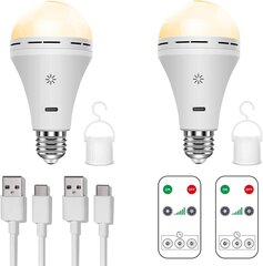 Перезаряжаемые светодиодные лампочки BOBOPAI, 7W, 2шт, белые цена и информация | Лампочки | kaup24.ee