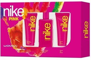 Набор косметики для женщин Nike Pink Woman EDT: Туалетная вода, 100 мл + лосьон для тела, 75 мл + гель для душа, 75 мл цена и информация | Nike Духи, косметика | kaup24.ee