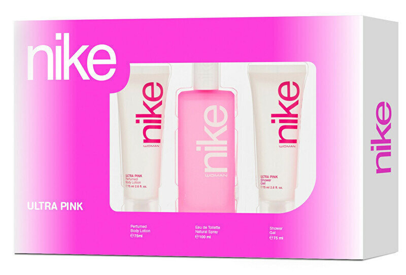 Kosmeetikakomplekt Nike Ultra Pink Woman EDT naistele: Tualettvesi 100 ml + dušigeel 75 ml + kehakreem 75 ml цена и информация | Naiste parfüümid | kaup24.ee
