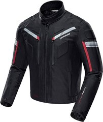 Мужская мотоциклетная куртка Zyxformis, водонепроницаемая, ветрозащитная, с протекторами, черная цена и информация | Мотоциклетные куртки | kaup24.ee