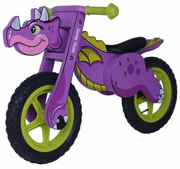 Milly Mally беговел с деревянной рамой Dino, лиловый цена и информация | Балансировочные велосипеды | kaup24.ee