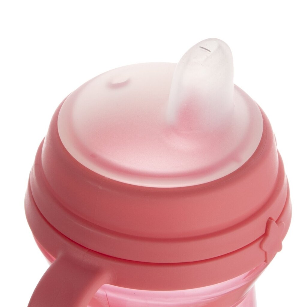 Silikoontilaga joogipudel Canpol Babies FirstCup, roosa, 6 kuud+, 150 ml цена и информация | Lutipudelid ja aksessuaarid | kaup24.ee