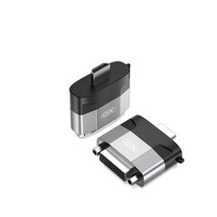 XO adapter GB013 HDMI - DVI gray цена и информация | Адаптер Aten Video Splitter 2 port 450MHz | kaup24.ee