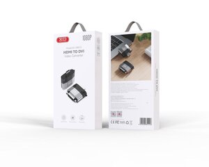 XO adapter GB013 HDMI - DVI gray цена и информация | Адаптер Aten Video Splitter 2 port 450MHz | kaup24.ee