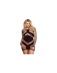 Seksikas kleit Long Sleeved Minidress, must цена и информация | Сексуальное женское белье | kaup24.ee