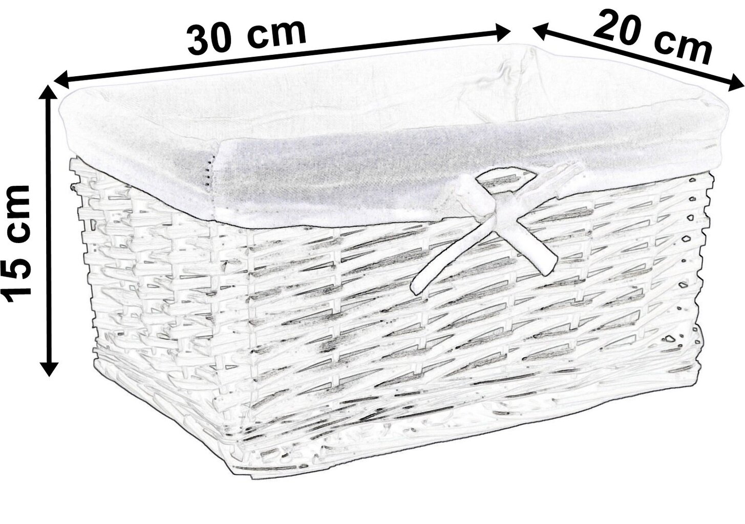 Punutud korv, 30x20x15, tumepruun hind ja info | Hoiukastid ja -korvid | kaup24.ee